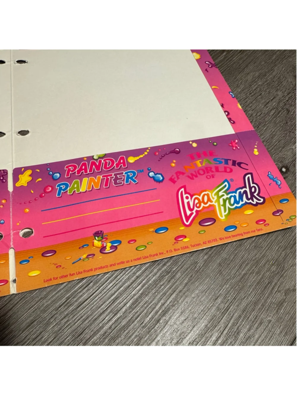 Lisa Frank Graphic Art School Folder - Panda Painter - Vintage Y2K Collectible